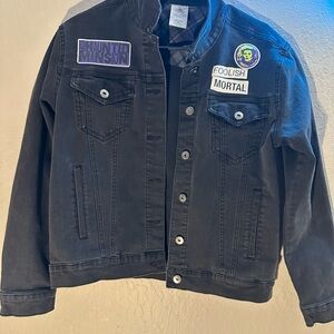 Disney Black Jean Jacket with Fun Patches